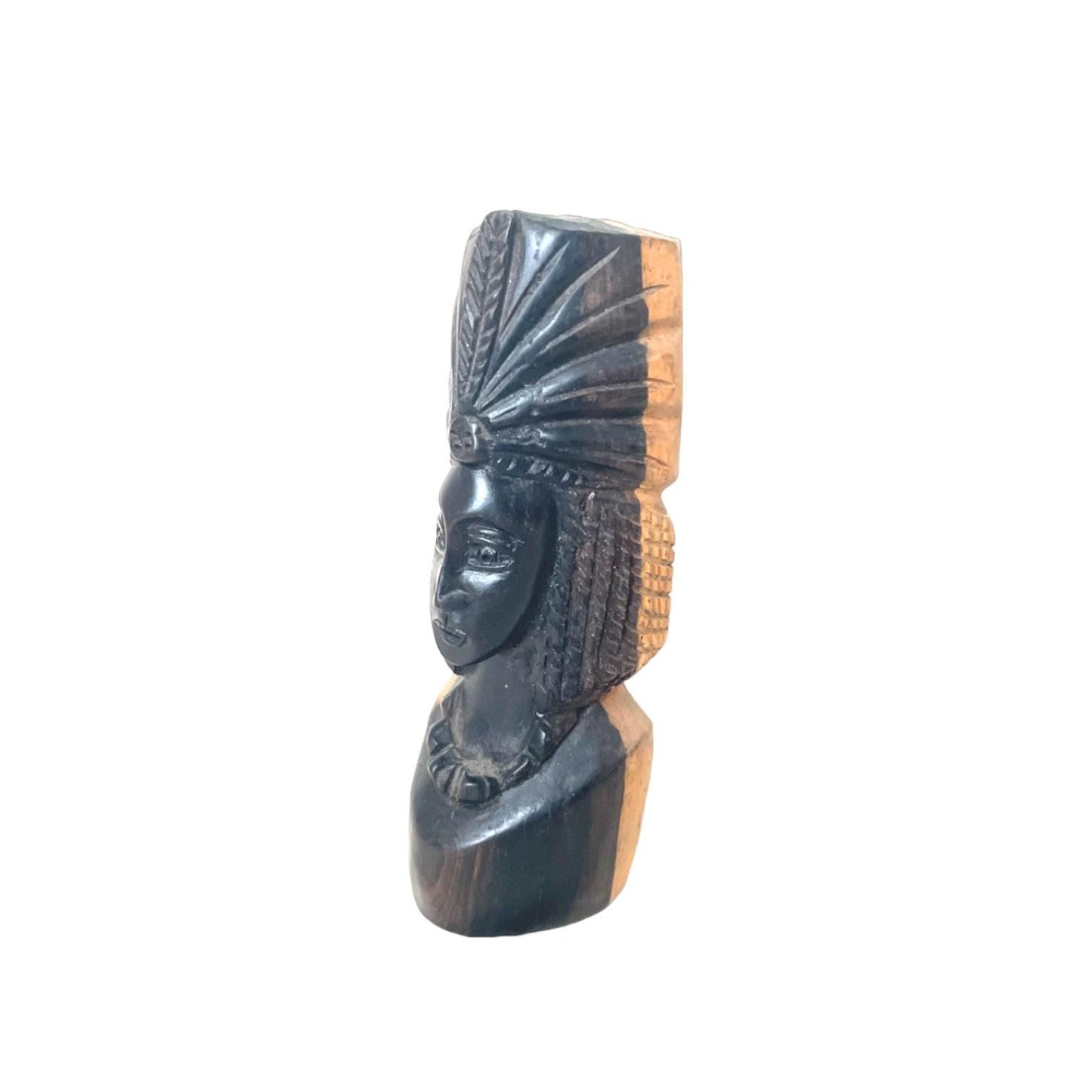 Handcrafted Ethiopian Ebony Women Statue - Exuding Timeless Beauty for Your Living Room Decor. African Wooden Statue of a Woman.