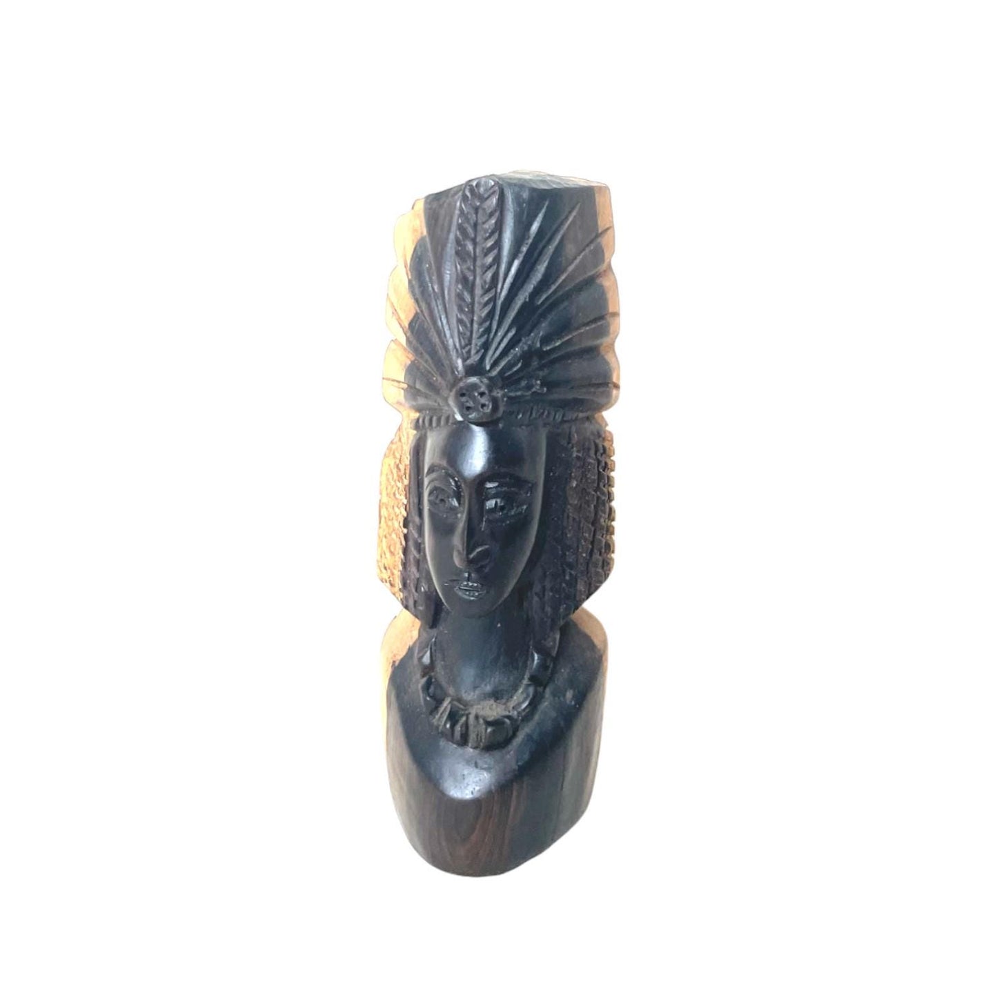 Handcrafted Ethiopian Ebony Women Statue - Exuding Timeless Beauty for Your Living Room Decor. African Wooden Statue of a Woman.