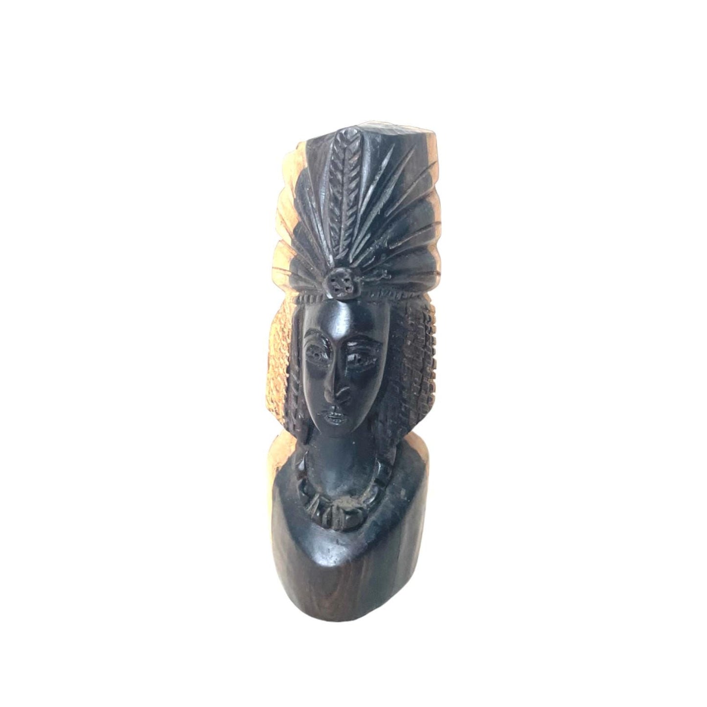 Handcrafted Ethiopian Ebony Women Statue - Exuding Timeless Beauty for Your Living Room Decor. African Wooden Statue of a Woman.