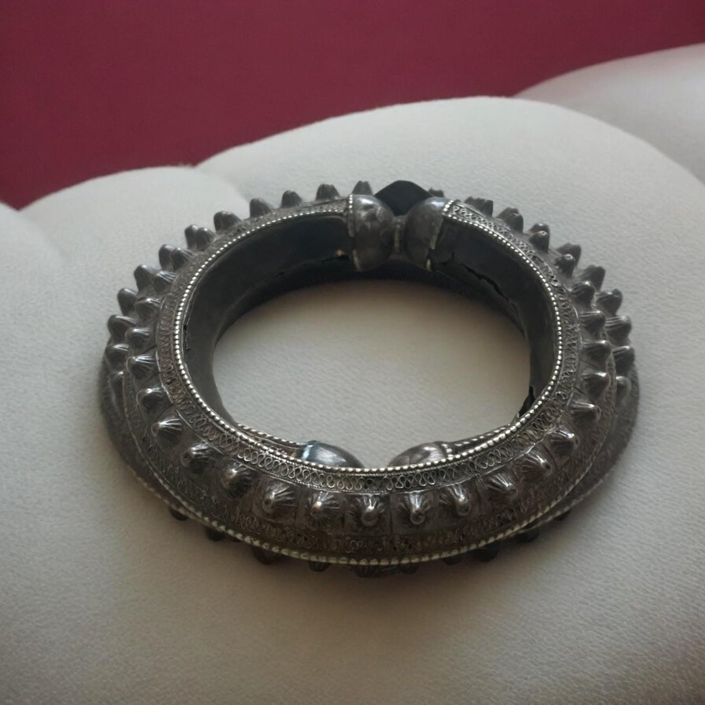 Vintage African Bracelet - Ethnic Bracelet -Tribal Jewelry from the Wollo Region of Ethiopia. Ethiopian Jewelry, Tribal Silver, African