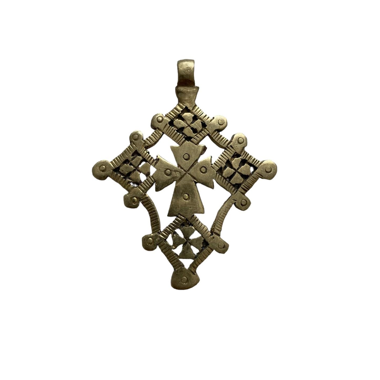 Handcrafted Ethiopian Cross Pendant - Unique Bronze Coptic Charm - Religious Jewelry, Christian cross, Traditional Jewelry, Unique gift