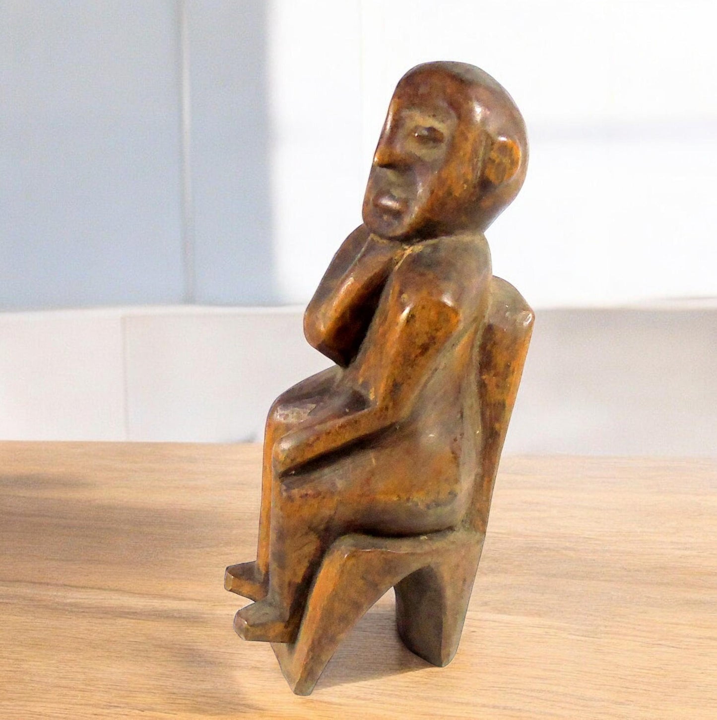 Old Ethiopian Konso Waka Grave Carving. Vintage African Wooden Statue - Authentic Antique African Statue - Ethiopian Konso Waka Grave Figure