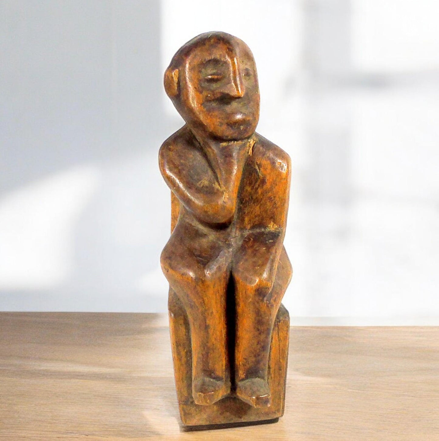 Old Ethiopian Konso Waka Grave Carving. Vintage African Wooden Statue - Authentic Antique African Statue - Ethiopian Konso Waka Grave Figure