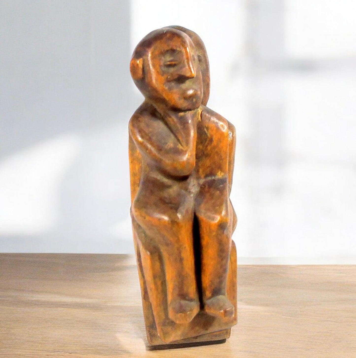 Old Ethiopian Konso Waka Grave Carving. Vintage African Wooden Statue - Authentic Antique African Statue - Ethiopian Konso Waka Grave Figure