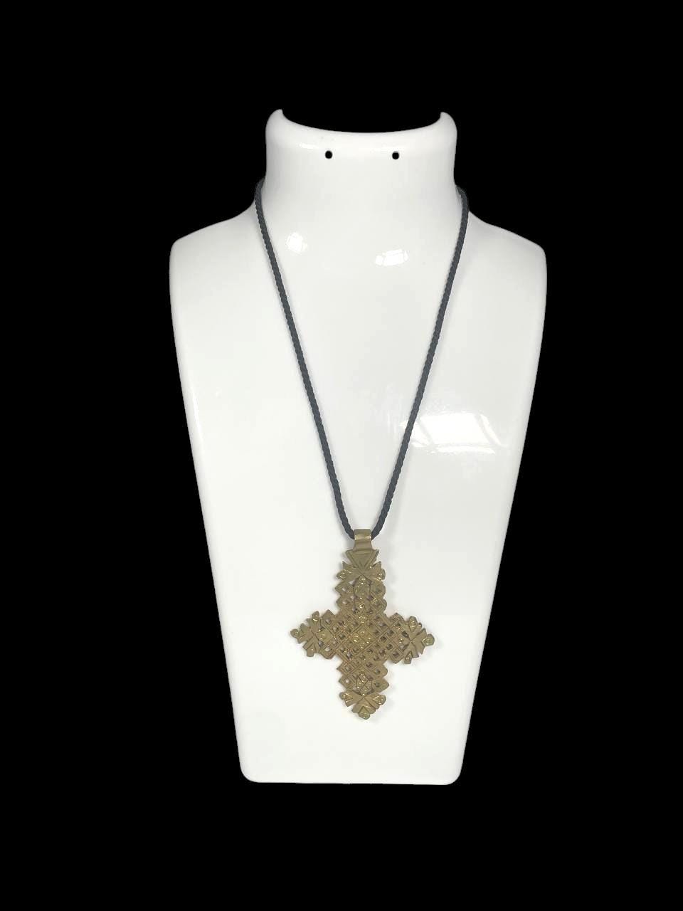 Handmade Ethiopian Orthodox Church Cross Pendant. Ethiopian Cross pendant Pictorial Cross, Ethnic Jewlery, Christian Necklace. Christian art