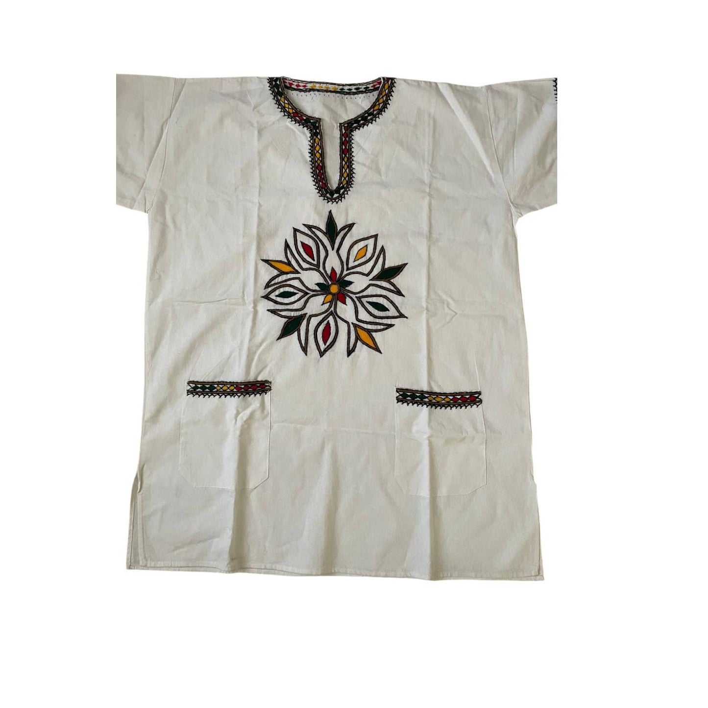 Large Ethiopian Traditional Hand-woven Shirt 100% Hand Woven Cotton/Embroidery. Ethiopian dress, African clothe, Ethiopia Traditional shirt.