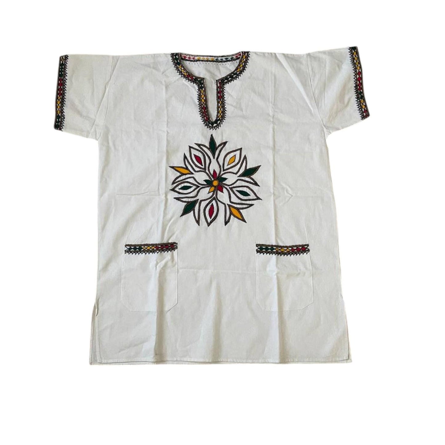 Large Ethiopian Traditional Hand-woven Shirt 100% Hand Woven Cotton/Embroidery. Ethiopian dress, African clothe, Ethiopia Traditional shirt.