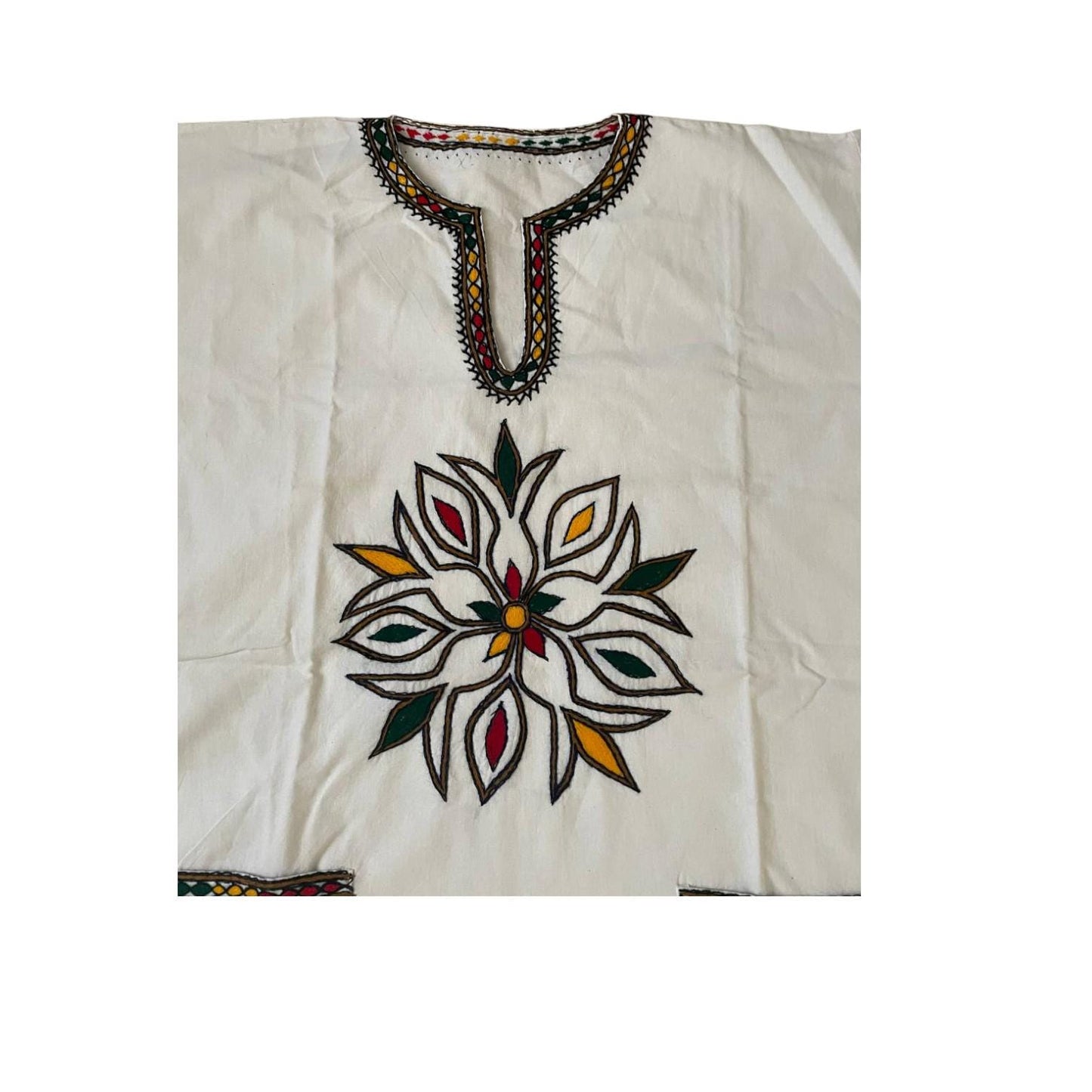 Large Ethiopian Traditional Hand-woven Shirt 100% Hand Woven Cotton/Embroidery. Ethiopian dress, African clothe, Ethiopia Traditional shirt.