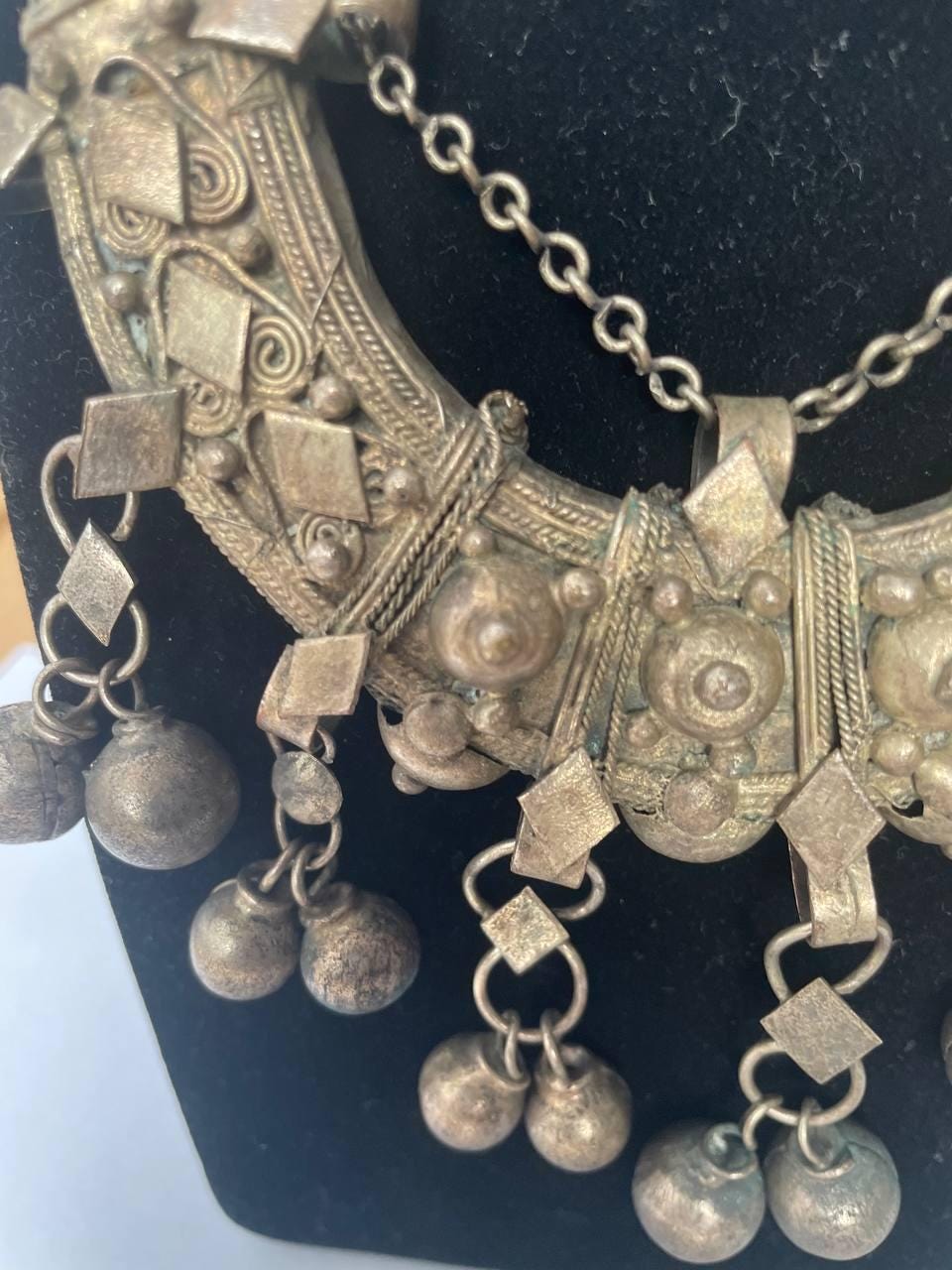 Vintage Ethiopian Silver Moon ship Necklace – Intricate Crescent Design with Hanging Bells, African  jewelry, Ethiopian jewelry