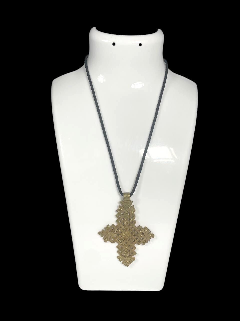 Handmade Ethiopian Orthodox Church Cross Pendant. Ethiopian Cross pendant Pictorial Cross, Ethnic Jewlery, Christian Necklace. Christian art