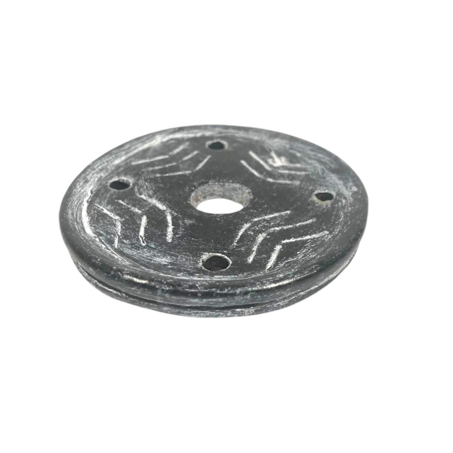 Vintage Large Ethiopian Omo Valley Mursi Tribe lip plate, also known as a lip plug or lip disc 9 cm in diameter.