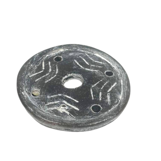 Vintage Large Ethiopian Omo Valley Mursi Tribe lip plate, also known as a lip plug or lip disc 9 cm in diameter.