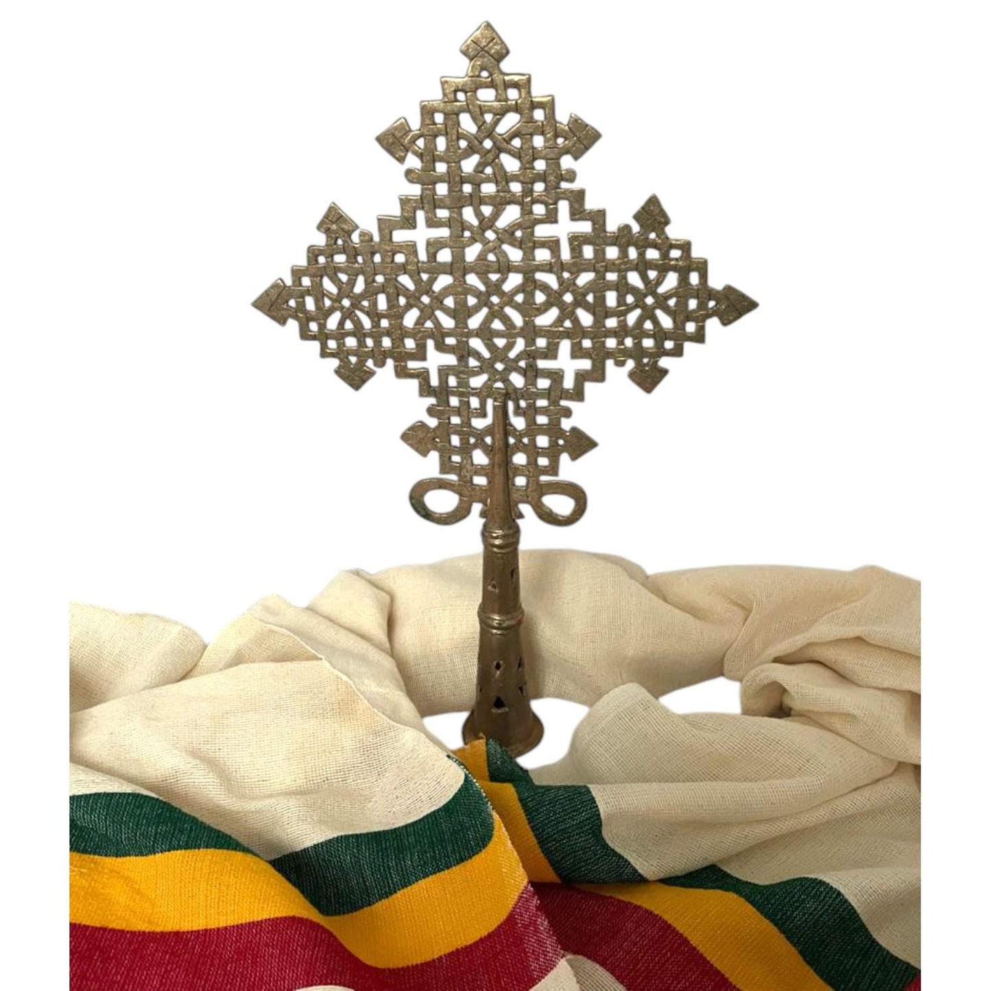 Ethiopian Cross. Self Standing Coptic Table cross, Beautiful Hand-Carved Ethiopian Orthodox Christian Standing Cross