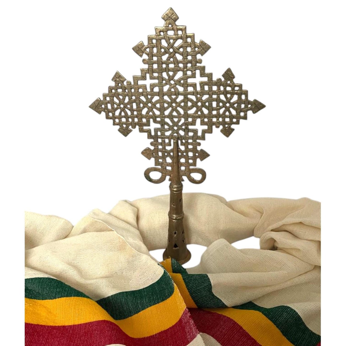 Ethiopian Cross. Self Standing Coptic Table cross, Beautiful Hand-Carved Ethiopian Orthodox Christian Standing Cross