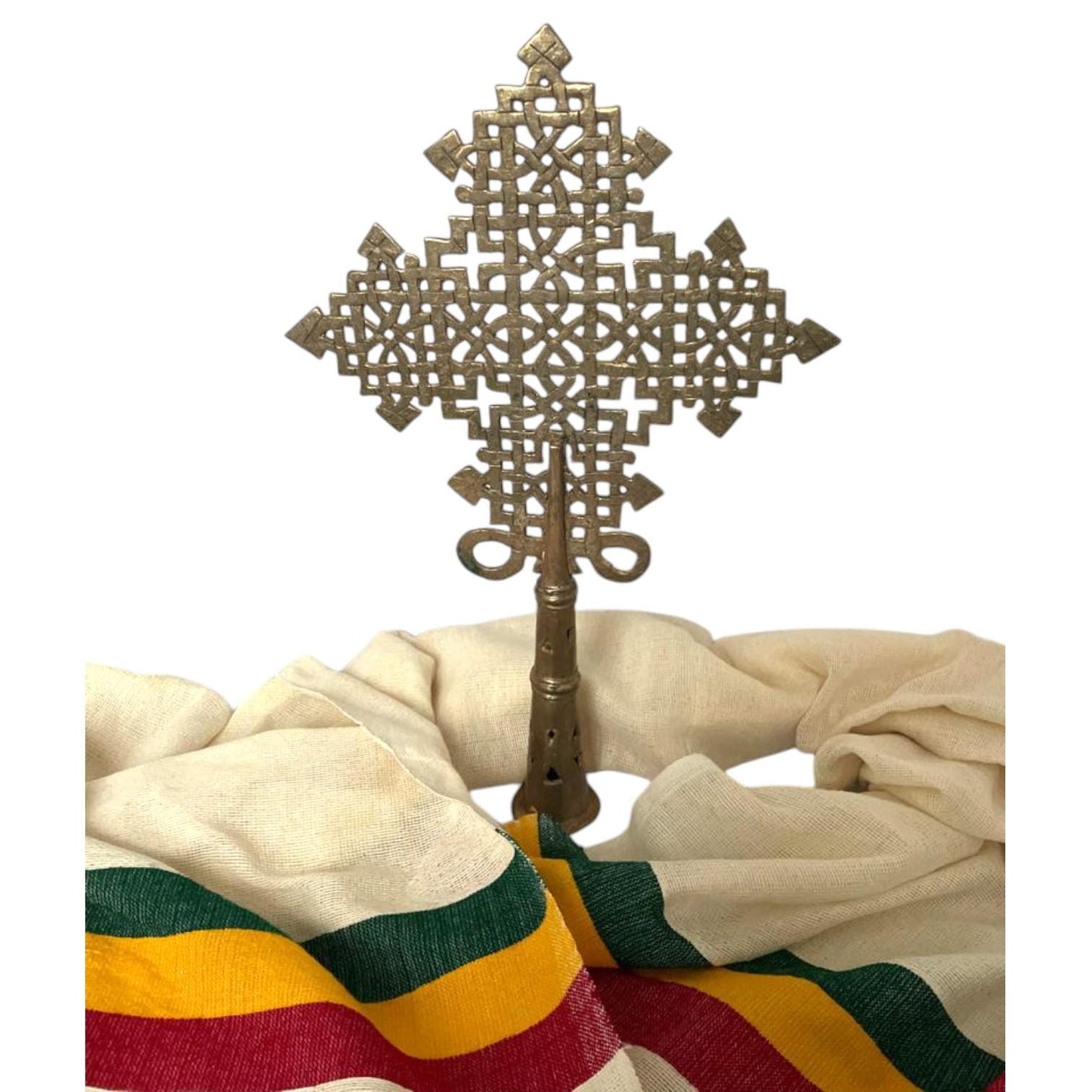 Ethiopian Cross. Self Standing Coptic Table cross, Beautiful Hand-Carved Ethiopian Orthodox Christian Standing Cross