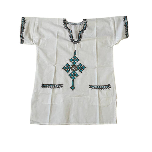 Ethiopian T-Shirt . Hand Embroidered Traditional Ethiopian Cotton T-shirt. Ethiopian dress, African clothe, Traditional shirt, Ethiopian