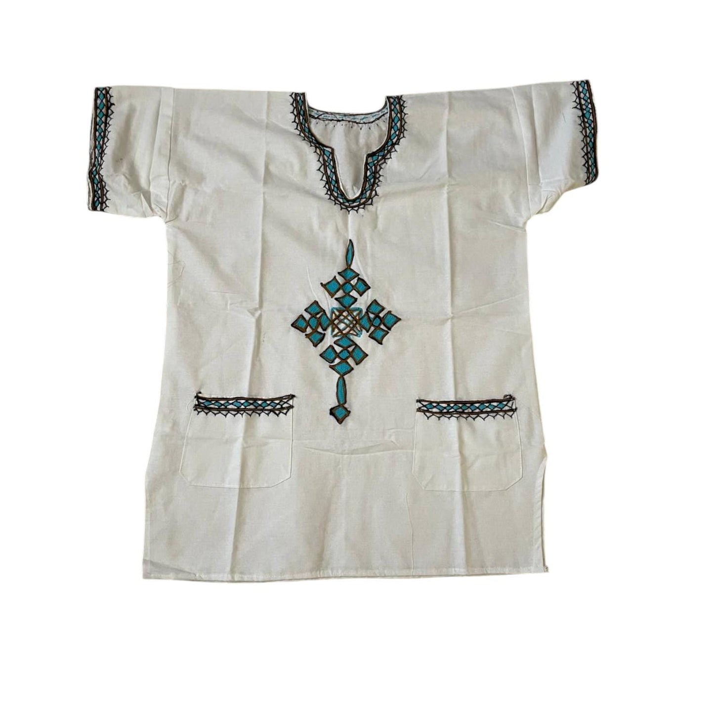 Ethiopian T-Shirt . Hand Embroidered Traditional Ethiopian Cotton T-shirt. Ethiopian dress, African clothe, Traditional shirt, Ethiopian