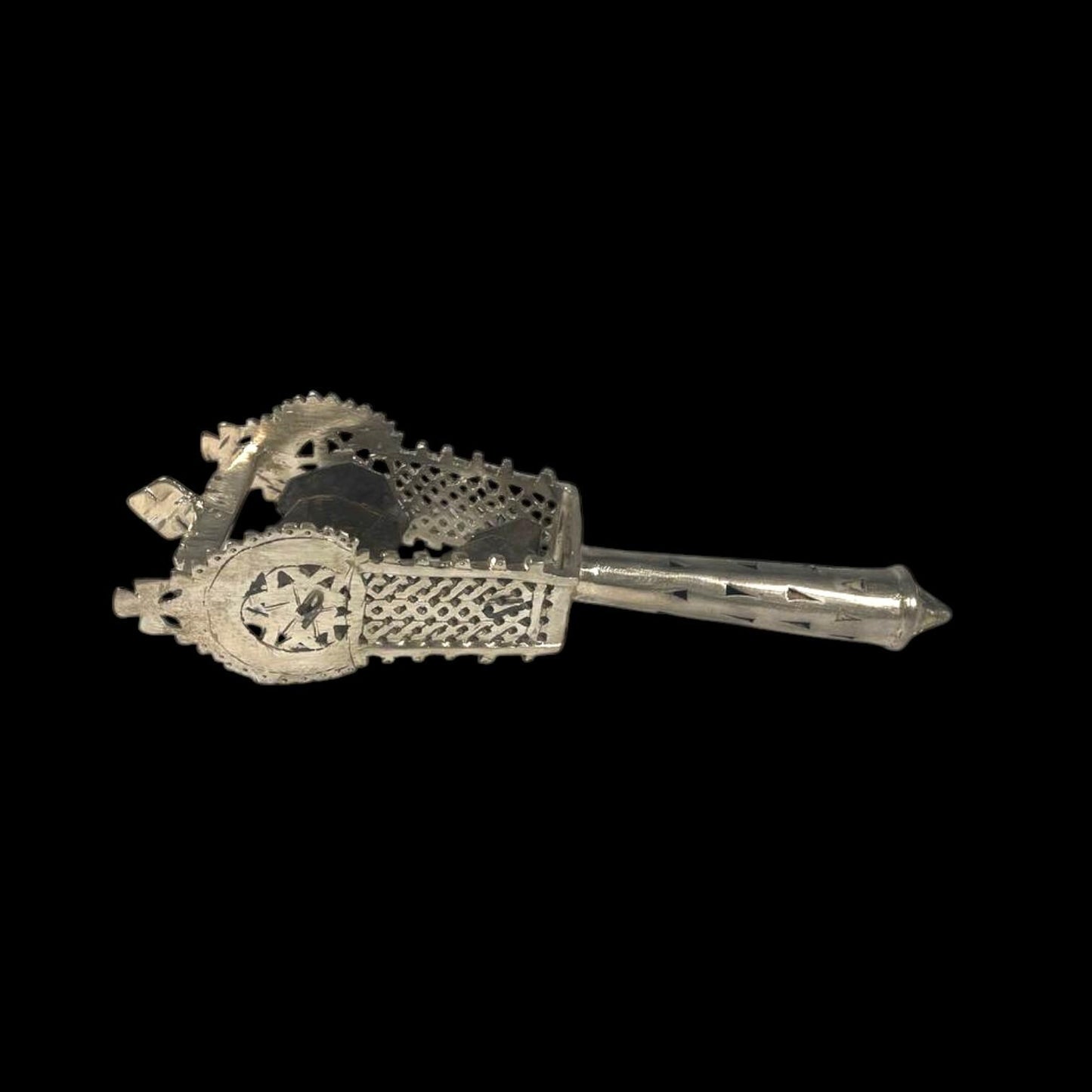 Ethiopian Orthodox Church Sistrum or tsanatsel. Hand carved traditional Ethiopian Orthodox church Musical Instrument.